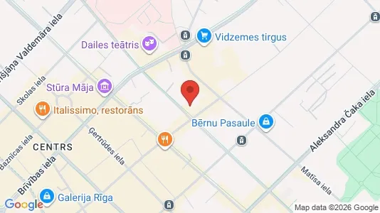 Apartments for rent i Riga Centrs - kort over placeringen