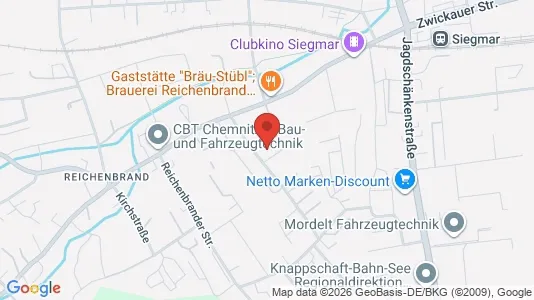 Apartments for rent i Chemnitz - kort over placeringen