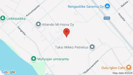 Apartments for rent i Oulu - kort over placeringen