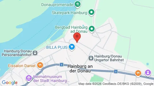 Apartments for rent i Hainburg an der Donau - kort over placeringen