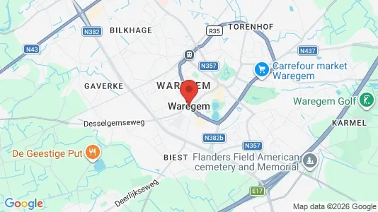 Apartments for rent i Waregem - kort over placeringen