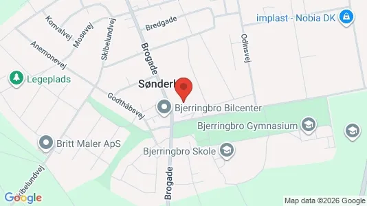 Rooms for rent i Bjerringbro - kort over placeringen