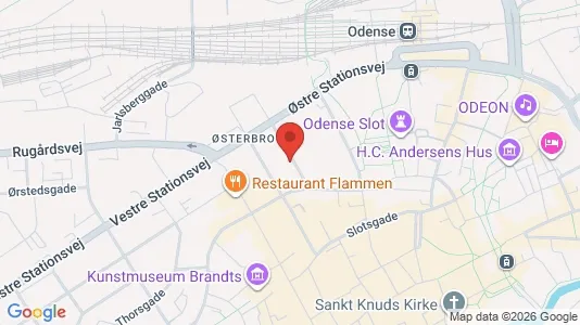 Apartments for rent i Odense C - kort over placeringen