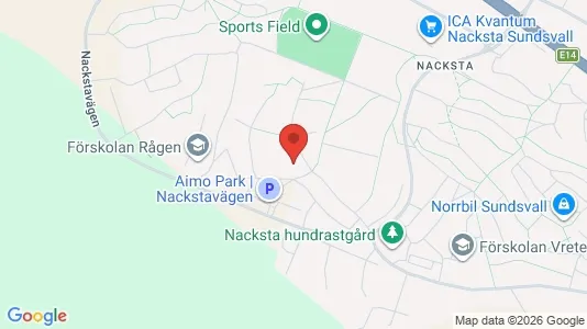 Apartments for rent i Sundsvall - kort over placeringen
