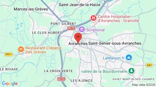 Apartments for rent i Avranches - kort over placeringen