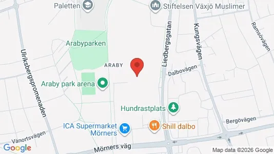 Apartments for rent i Växjö - kort over placeringen