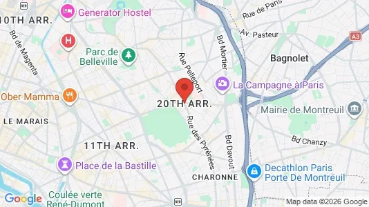 Rooms for rent in Paris 20ème arrondissement - Photo from Google Street View