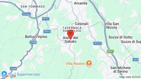 Rooms for rent i Aiello del Sabato - kort over placeringen