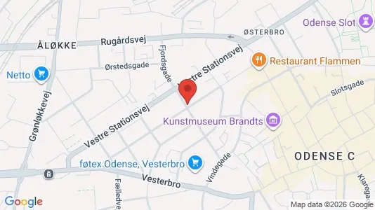 Rooms for rent i Odense C - kort over placeringen