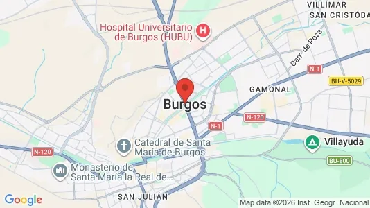 Houses for rent i Burgos - kort over placeringen
