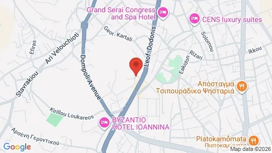 Apartments for rent i Ioannina - kort over placeringen