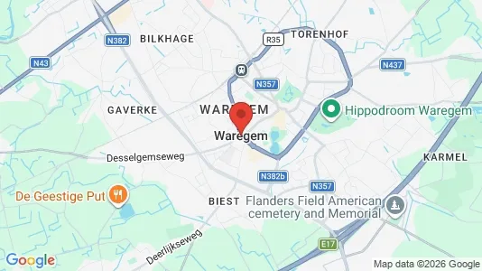 Apartments for rent i Waregem - kort over placeringen