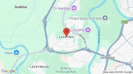Apartments for rent i Vilnius Lazdynai - kort over placeringen