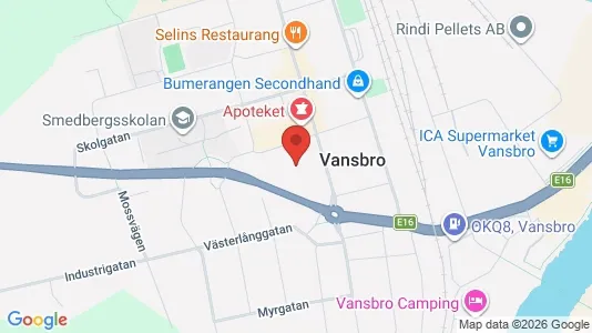 Apartments for rent i Vansbro - kort over placeringen