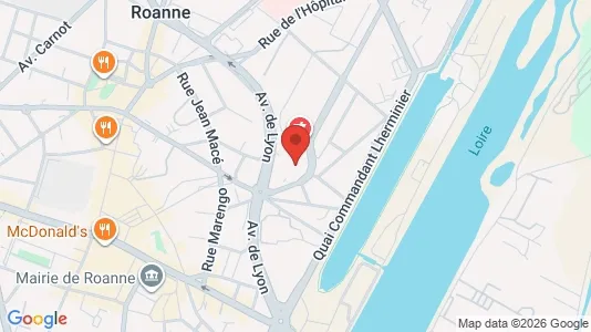 Apartments for rent i Roanne - kort over placeringen