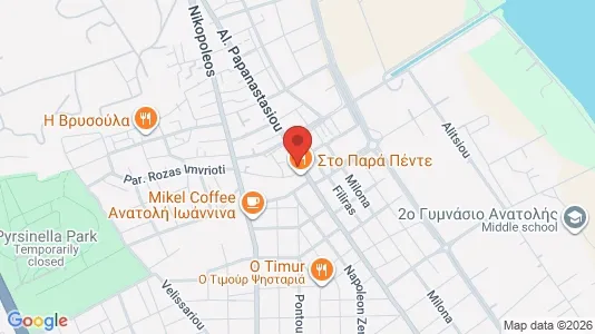 Apartments for rent i Ioannina - kort over placeringen