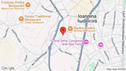 Apartments for rent i Ioannina - kort over placeringen