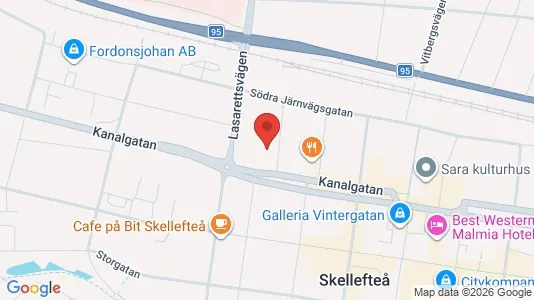 Apartments for rent i Skellefteå - kort over placeringen