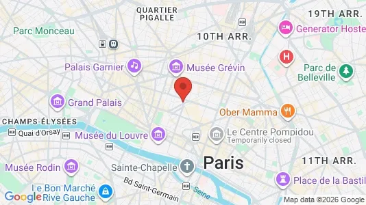 Apartments for rent i Paris 2ème arrondissement - Bourse - kort over placeringen