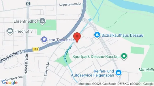 Apartments for rent i Dessau-Roßlau - kort over placeringen