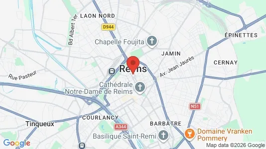 Apartments for rent i Reims - kort over placeringen