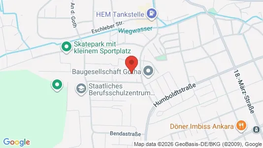 Apartments for rent i Gotha - kort over placeringen