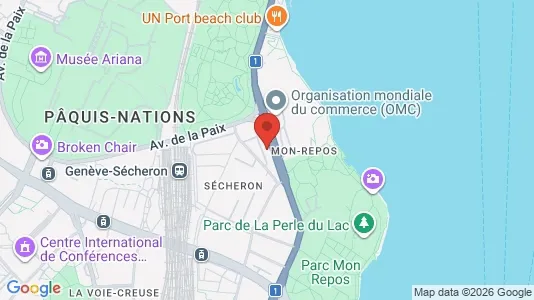 Apartments for rent i Geneva Petit-Saconnex - kort over placeringen