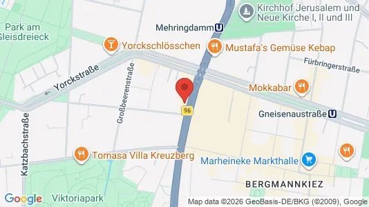 Apartments for rent i Berlin Friedrichshain-Kreuzberg - kort over placeringen