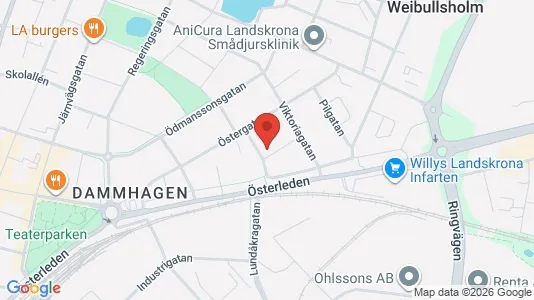 Apartments for rent i Landskrona - kort over placeringen