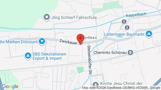 Apartments for rent i Chemnitz - kort over placeringen
