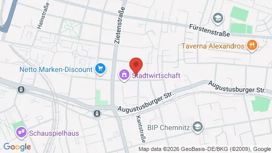 Apartments for rent i Chemnitz - kort over placeringen