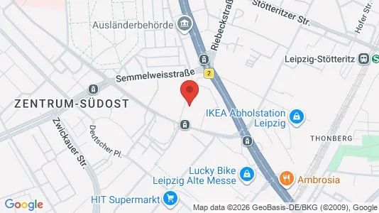 Apartments for rent i Leipzig - kort over placeringen