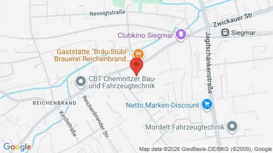 Apartments for rent i Chemnitz - kort over placeringen