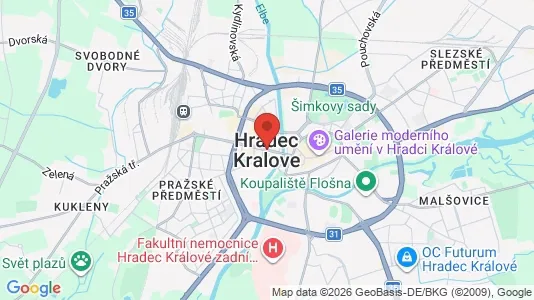 Rooms for rent in Hradec Králové - Photo from Google Street View