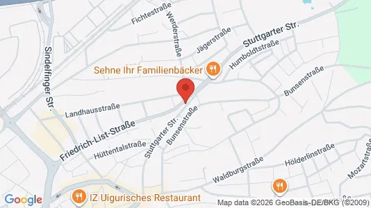 Apartments for rent i Böblingen - kort over placeringen