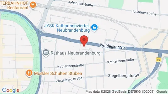 Apartments for rent i Mecklenburgische Seenplatte - kort over placeringen