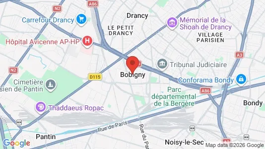 Apartments for rent i Bobigny - kort over placeringen