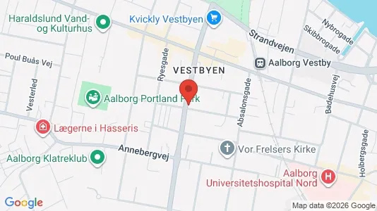Apartments for rent i Aalborg Center - kort over placeringen