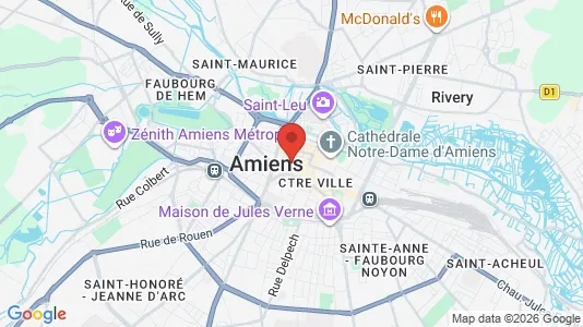Apartments for rent i Amiens - kort over placeringen