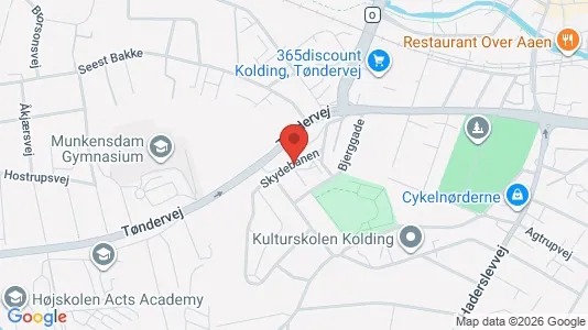 Rooms for rent i Kolding - kort over placeringen