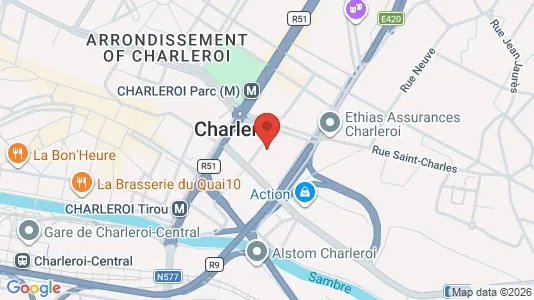 Apartments for rent i Charleroi - kort over placeringen