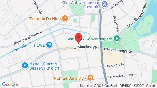 Apartments for rent i Chemnitz - kort over placeringen