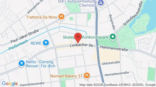 Apartments for rent i Chemnitz - kort over placeringen