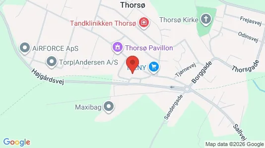 Apartments for rent i Thorsø - kort over placeringen
