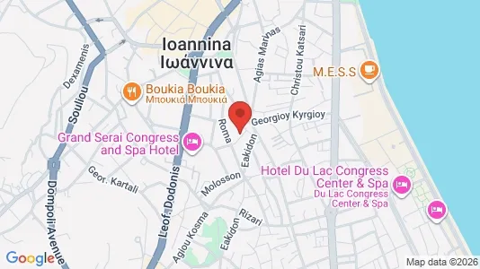 Apartments for rent i Ioannina - kort over placeringen