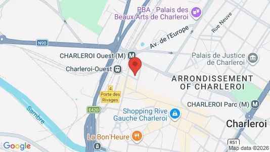 Apartments for rent i Charleroi - kort over placeringen