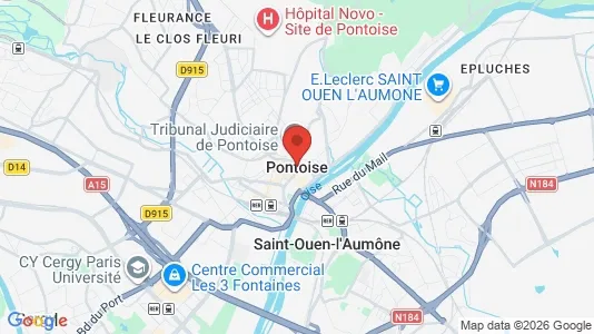 Apartments for rent i Pontoise - kort over placeringen