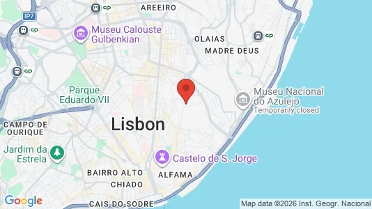 Apartments for rent i Lisboa Penha de França - kort over placeringen