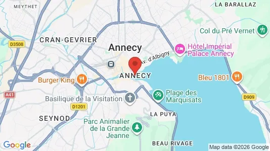 Apartments for rent i Annecy - kort over placeringen
