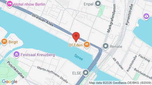 Apartments for rent i Berlin Friedrichshain-Kreuzberg - kort over placeringen